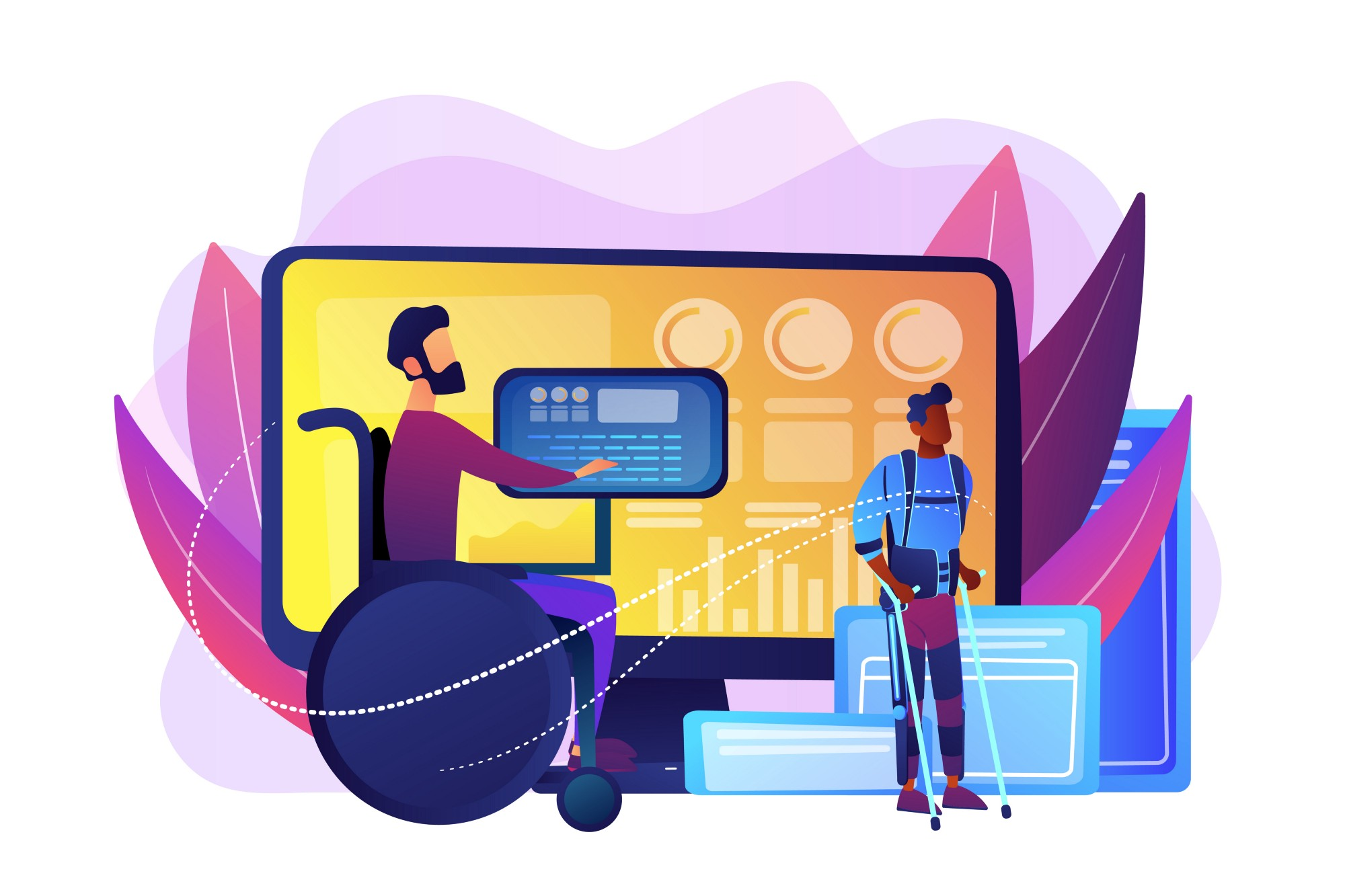 Uma imagem representando a acessibilidade na tecnologia